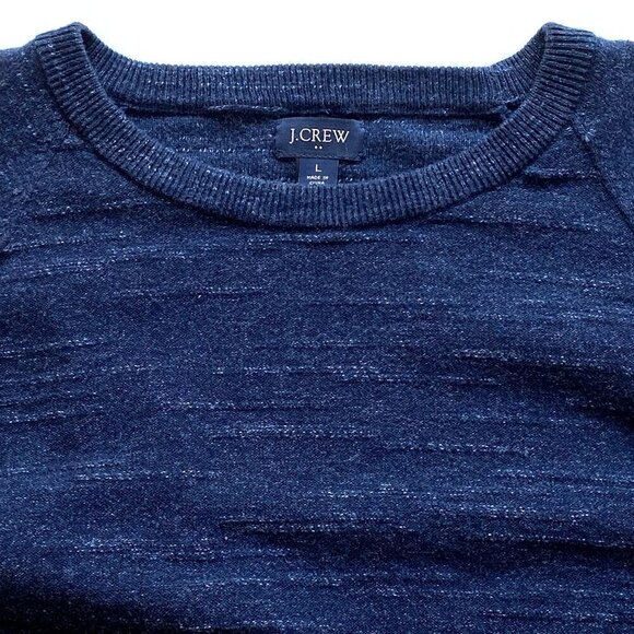 J.Crew Mens Crewneck Textured Cotton Sweater Size L - Picture 6 of 9